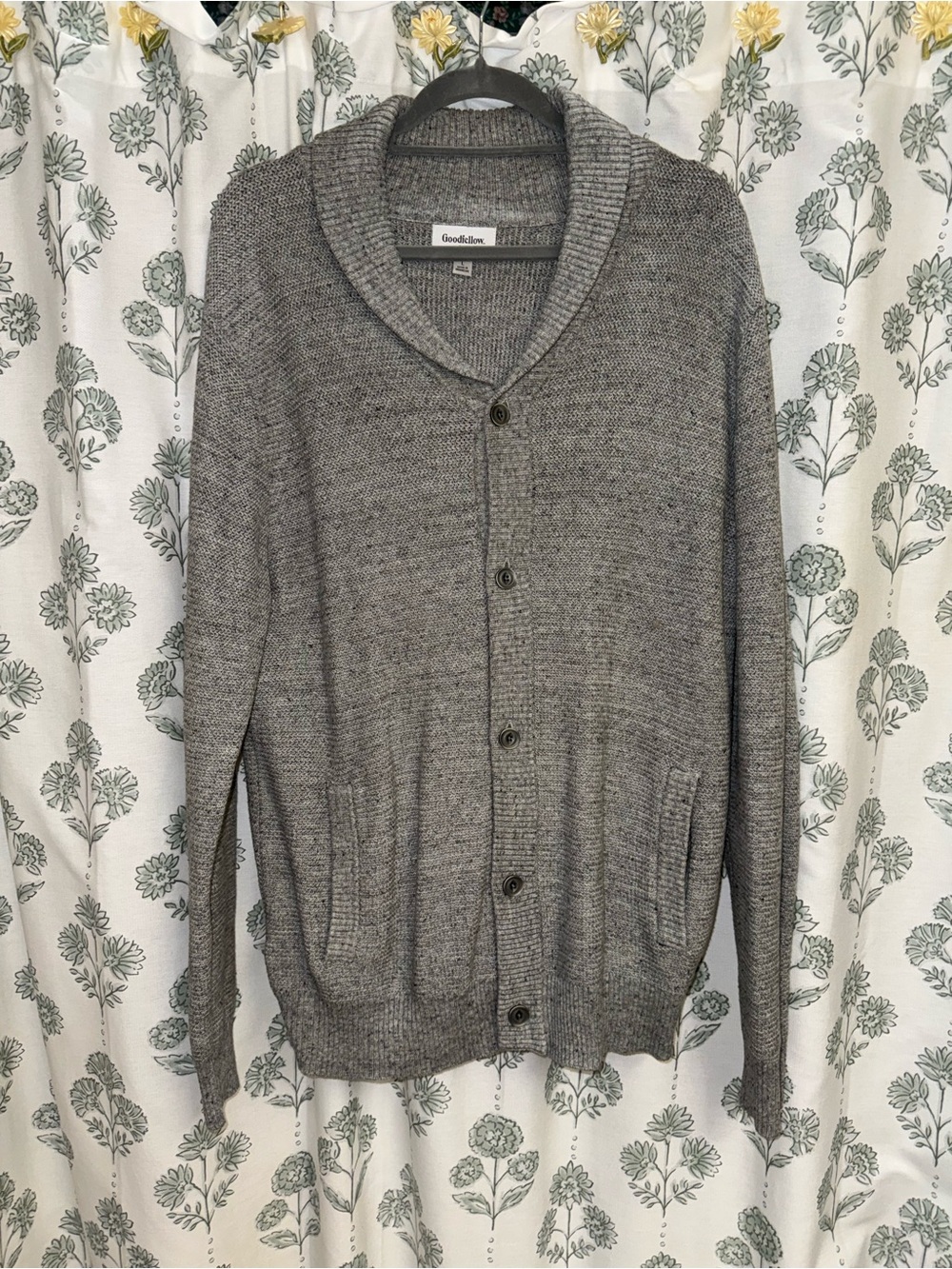Goodfellow & Co Men's Heather Gray Shawl Collar Cardigan
